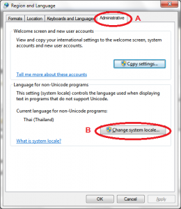 imooh_com_region_and_language เลือกที่แท็บ Administrative จากนั้นก็เลือกที่ change system locale...